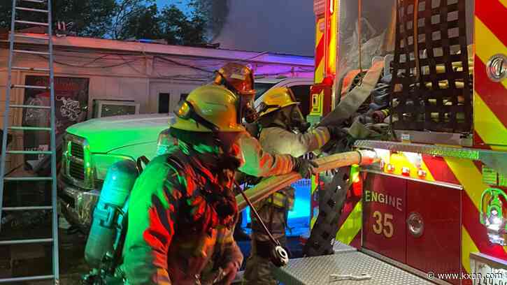 PHOTOS: Austin fire crews respond to bus fire in southeast Austin