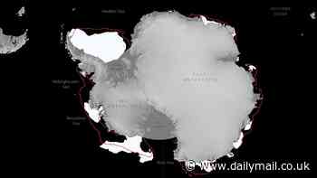 Antarctic sea ice drops to a near-record LOW: Shocking maps reveal how the South Pole is missing thousands of miles of ice - and scientists say global warming is to blame