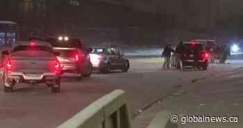 Major Edmonton roads reopen amid central Alberta snow event, road conditions still poor: police