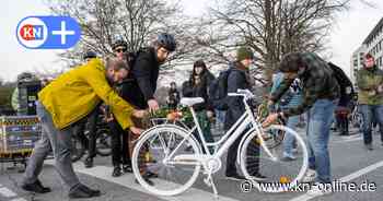 Getötete Radfahrerin in Kiel: Mahnwache und Ghostbike am Jensendamm
