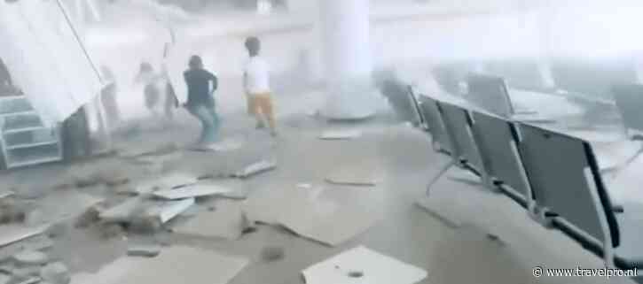 Video – Chaos op Naypyidaw Airport na aardbeving