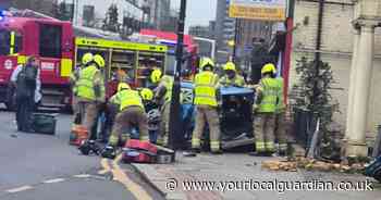 Man rushed to hospital and arrested after crash in Croydon