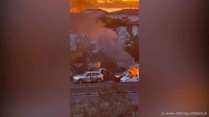 Assalto a un portavalori nel Livornese: in un video il momento dei banditi in azione – Le immagini