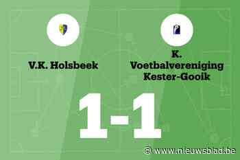 Zegereeks Kester-Gooik ten einde door gelijkspel tegen Holsbeek