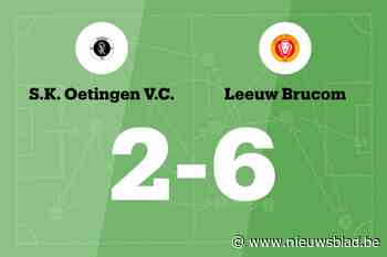 Leeuw Brucom B zet zegereeks voort met overwinning tegen Oetingen B