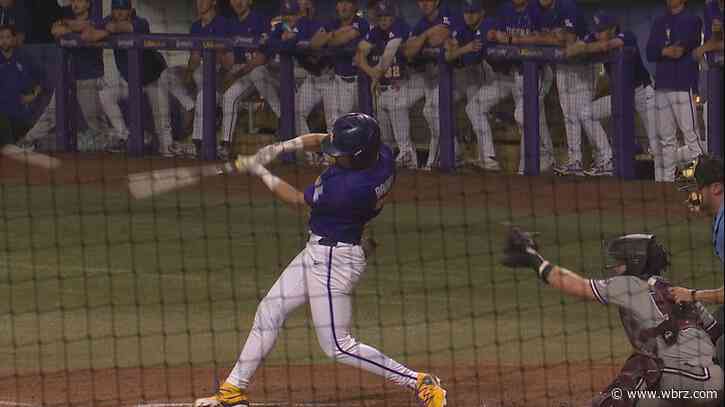 LSU looks to secure series win against Mississippi State on Friday; game is currently in a weather delay