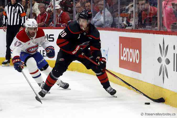 Aho, Hall score in 2nd period as Hurricanes beat Canadiens 4-1 for 10th win in 12 games