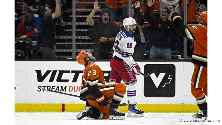 Mason McTavish’s OT goal caps Ducks’ comeback as they stun Rangers