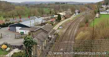 Train operator working on new Pontrilas station plan