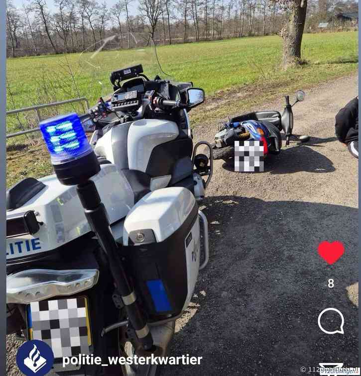 Achtervolging eindigt in aanhouding motorscooter bestuurder