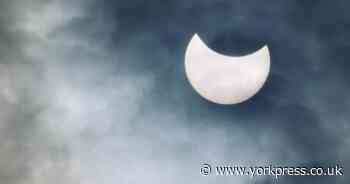 Partial solar eclipse seen over York and North Yorkshire