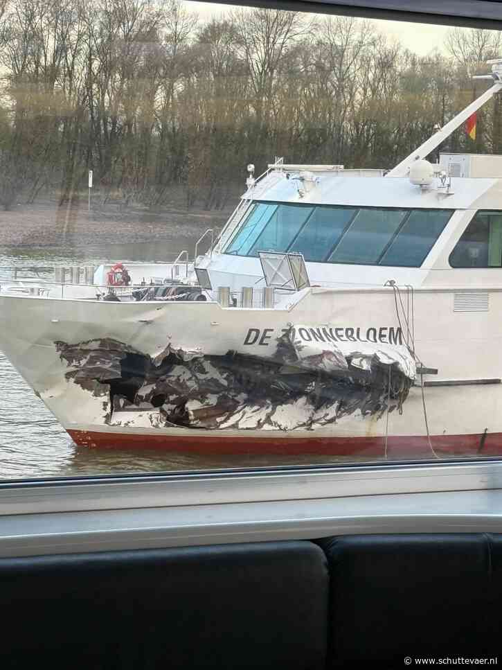 Nederlands binnenvaartschip vaart enige Zonnebloemschip aan
