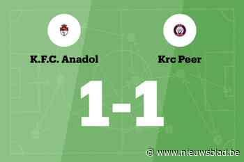J. Bleyen redt punt voor RC Peer tegen Anadol