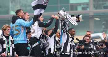 See the unbelievable images as Newcastle United stars parade trophy on open top bus