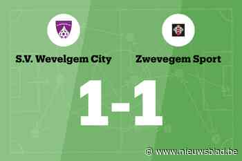 SV Wevelgem City en Zwevegem Sport delen de punten