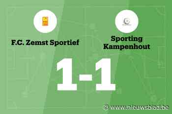 Zemst B en Kampenhout B spelen 1-1