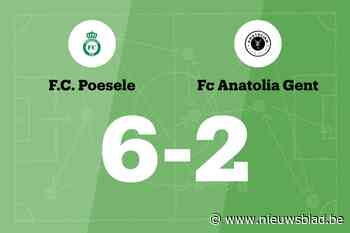 FC Poesele B wint thuis van FC Anatolia Gent B, mede dankzij twee treffers De Cuyper