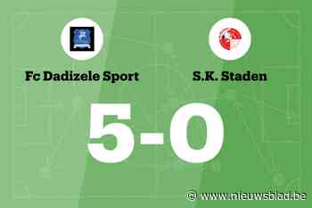 FC Dadizele Sport klopt SK Staden en is al tien wedstrijden ongeslagen