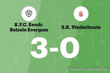 T. Van Hecke scoort twee keer voor FCE Belzele Evergem in wedstrijd tegen SK Vinderhoute