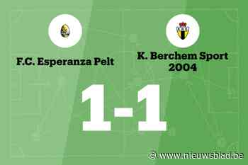 Berchem Sport speelt gelijk tegen Esperanza Pelt