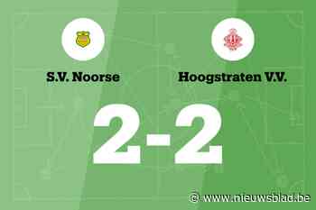 Noorse en Hoogstraten eindigen op 2-2-gelijkspel