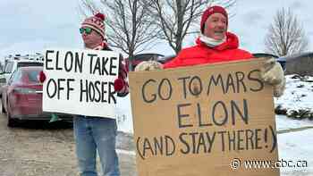 Anger at Trump ally Elon Musk sparks protest at Saskatoon Tesla dealership