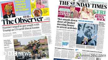 The Papers: PM urged to 'get tough with Trump' and police raid Quaker meeting
