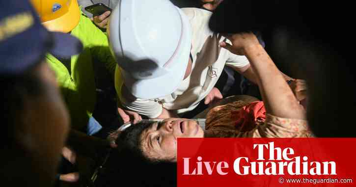 Myanmar earthquake death toll rises to 1,644 amid race to find survivors – as it happened