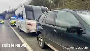 Hunt for boy, 12, over M1 caravan incident