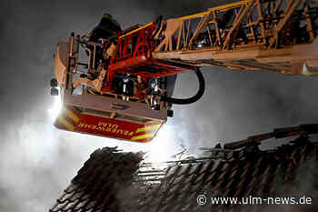 Gebäudebrand in Bernstadt - es brennt bei der... Feuerwehr