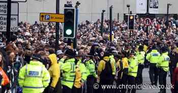 Two arrested for public order offences during Carabao Cup parade as Northumbria Police thank public
