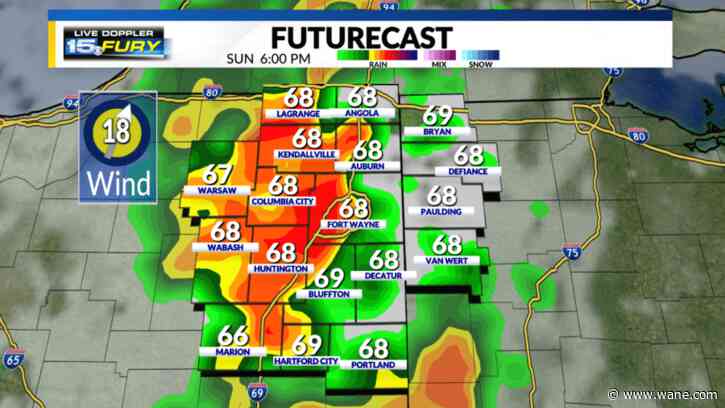 Severe storms possible this afternoon