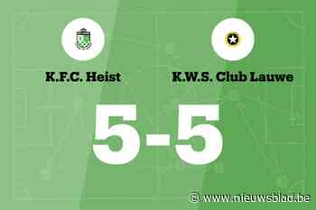 Winnende reeks van FC Heist eindigt na wedstrijd tegen WS Lauwe