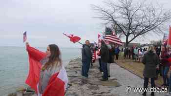 Canadians, Americans wave flags in cross-border friendship rally