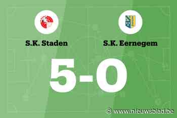 Zeven opeenvolgende overwinningen voor SK Staden na 5-0 overwinning tegen SK Eernegem