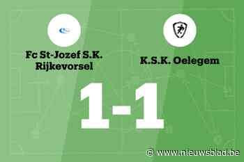Gelijkspel voor Sint-Jozef thuis tegen Oelegem