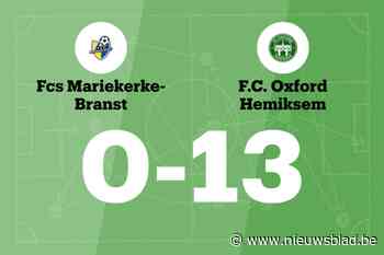 Buitengewoon veel doelpunten bij Oxford Hemiksem tegen Mariekerke-Branst B