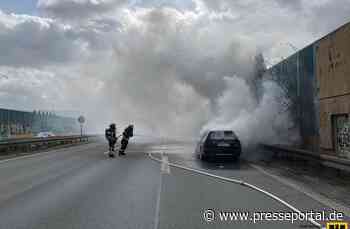 FW-DO: Pkw-Brand auf der B236 in Fahrtrichtung Schwerte vor dem Berghofer Tunnel