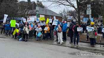 Etobicoke residents hold rally over concerns about proposed homeless shelter in their area