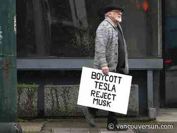 'Send Elon back to space': Tesla protests held in Metro Vancouver as part of global action