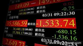 Nikkei, Topix & Co.: Tokioter Börse verliert zeitweise vier Prozent – Nikkei bleibt unter 36.000 Punkten
