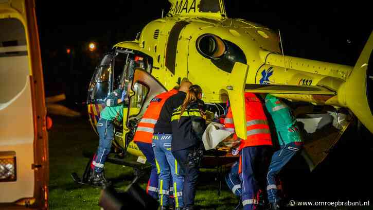 Man ernstig verbrand en met traumaheli naar brandwondencentrum