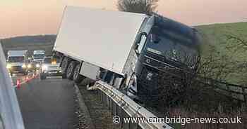 Live M11 updates as lorry crash sees road closed