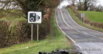 Northumberland road closed after vehicle catches fire following collision