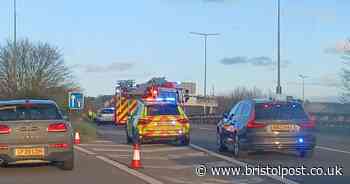 Person trapped after three-vehicle smash on M5