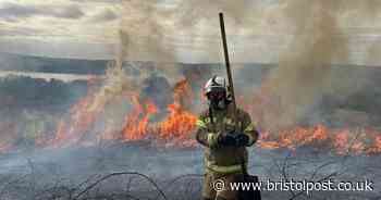 Huge grassland fire breaks out on Knowle Hill beauty spot