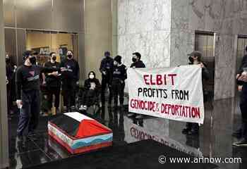 Pro-Palestine protesters target Israeli defense firm’s Rosslyn office