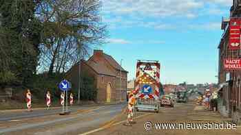 Anderhalf jaar grote werken aan Steenweg in centrum Heers: bufferbekken in midden van looppiste