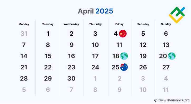 World stock market holidays: April 2025