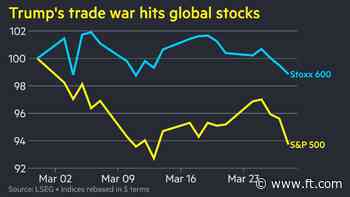 Global stock markets slide as Trump’s tariffs loom